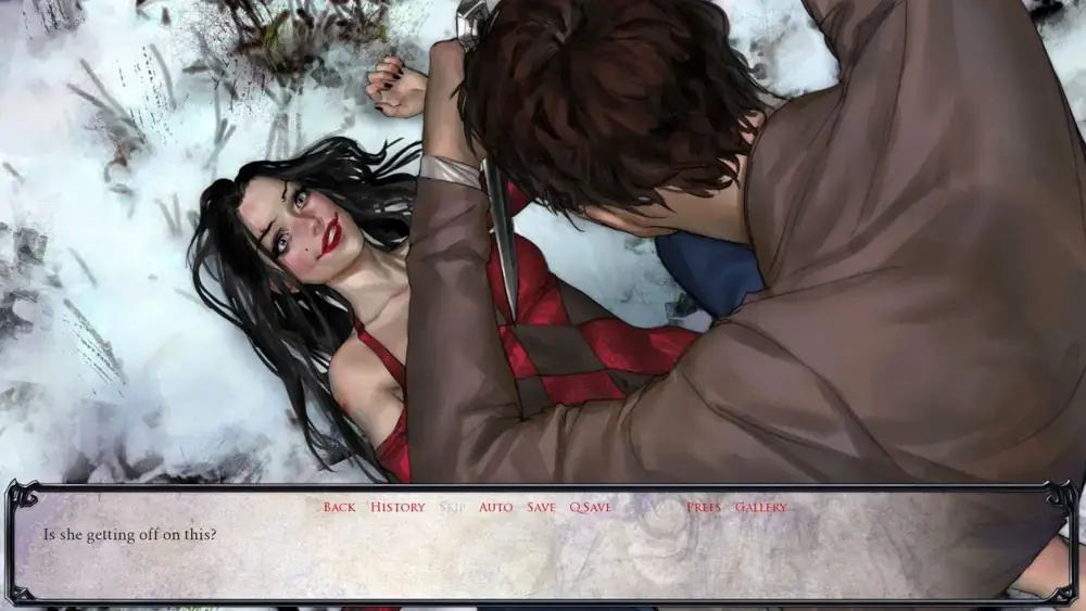 Roman and Carmen in a violent standoff